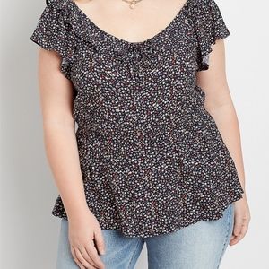 Maurices NWT floral babydoll top
